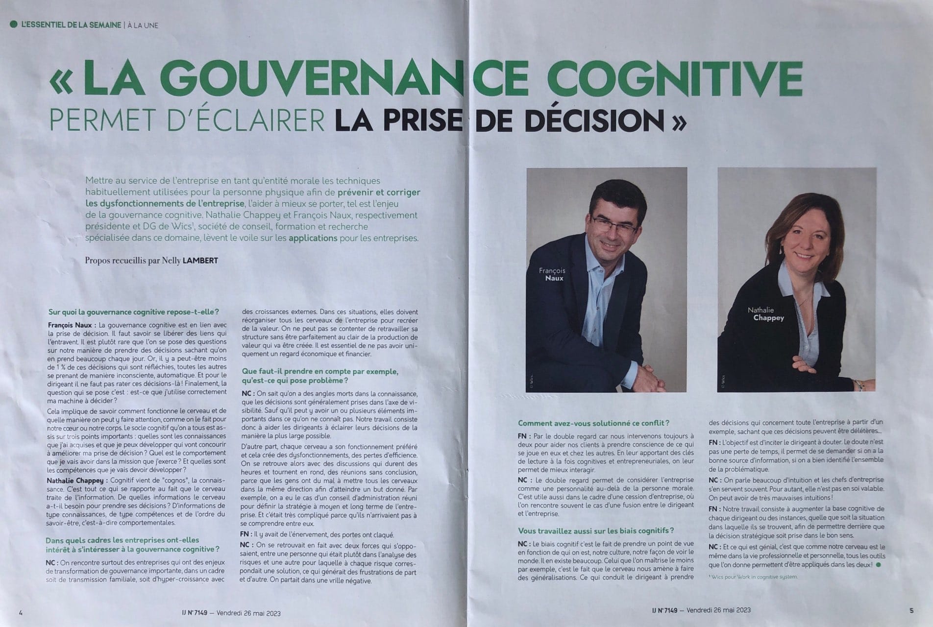 L’informateur Judiciaire : « La gouvernance cognitive permet d’éclairer la prise de décision »